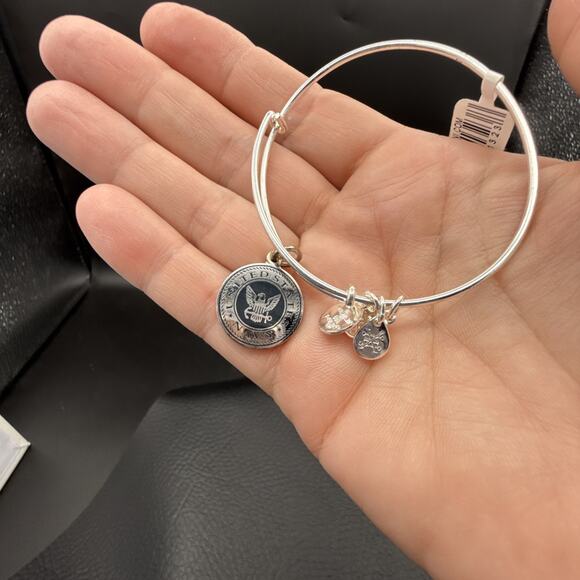 Alex and Ani‎ Bracelet US Navy Stainless Steel Bangle Adjustable 6.5 - 7.5 in - Picture 7 of 8